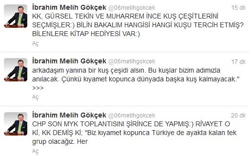 Gökçek'ten takipçilerine '21 Aralık' sorusu