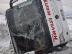 Kayseri’de Yolcu Otobüsü Devrildi: 13 Yaralı