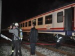 Sakarya'da Boş Tren Vagonu Yandı