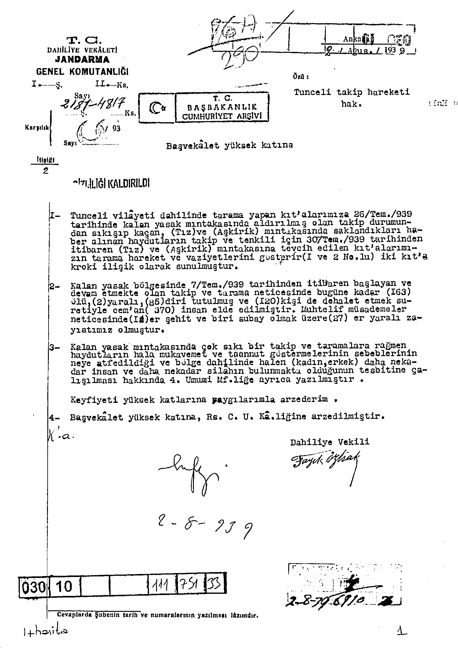 Dersim tarihini değiştiren belge