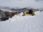 Tokat'ta Köy Yollarında Karla Mücadele