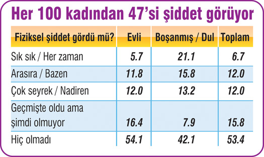 42 il, 126 ilçe, 3 bin 252 Kadın Ve En Acı Tablo