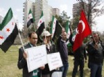 SURİYE BÜYÜKELÇİLİĞİ - Suriye Büyükelçiliği Önünde Protesto