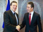 BARROSO - Rasmussen Brüksel'de Barroso İle Görüştü