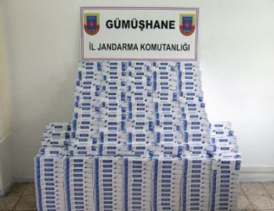 Gümüşhane'de 7 Bin 50 Paket Kaçak Sigara Ele Geçirildi