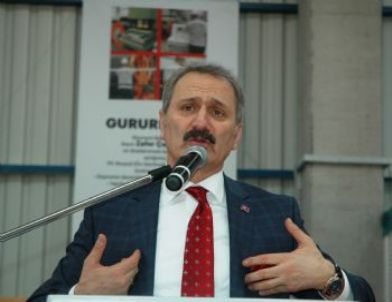 Bakan Çağlayan Kask Takarak Osb’yi Gezdi