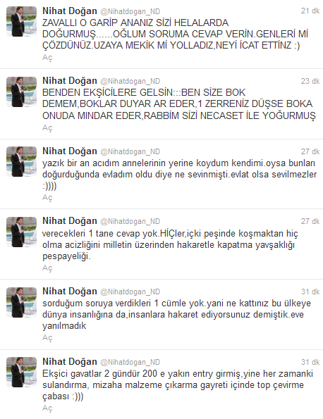 'Ben Size Bok Demem Boklar Duyar Ar Eder'