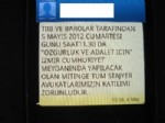 TBB - Barodan Özgürlük Mitingine Zorunlu Katılım Mesajı