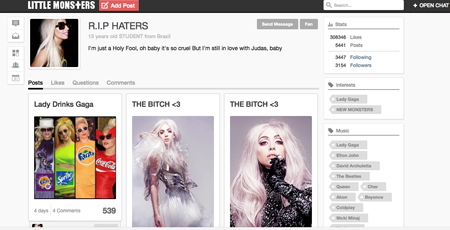 Lady Gaga Kendi Sosyal Ağını Açtı