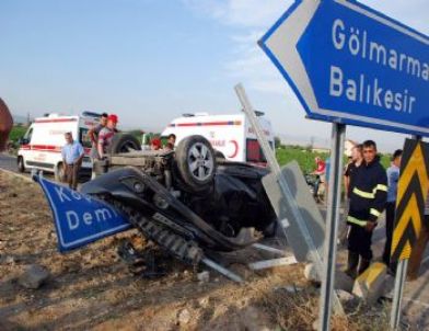 Salihli’de Trafik Kazası 5 Yaralı
