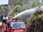 TOPHANE - Alanya Kalesi'nde yangın çıktı