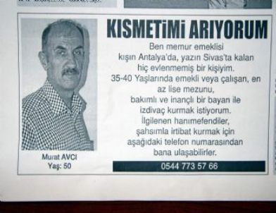 Kısmetini Gazete İlanıyla Arıyor