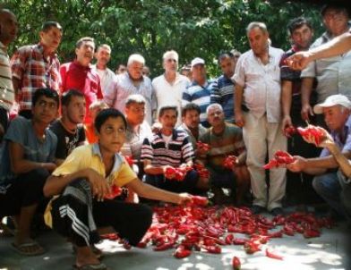 Bibercilerin ‘ekmekli’ Eylemi