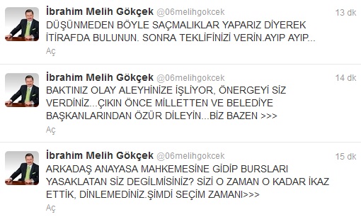 Melih Gökçek: Bu ne perhiz bu ne lahana turşusu