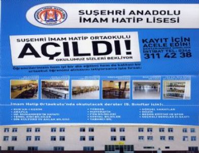 Suşehri İmam Hatip Okulu Açıldı