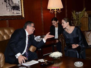 İdris Naim Şahin, Angelina Jolie'yi kabul etti