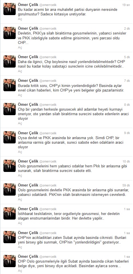 Ömer Çelik'ten 'Oslo' Sorusu: CHP'yi Kim Yönlendiriyor?