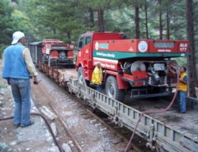 Arazözler Yangın Bölgesine Vagonlarla Götürüldü