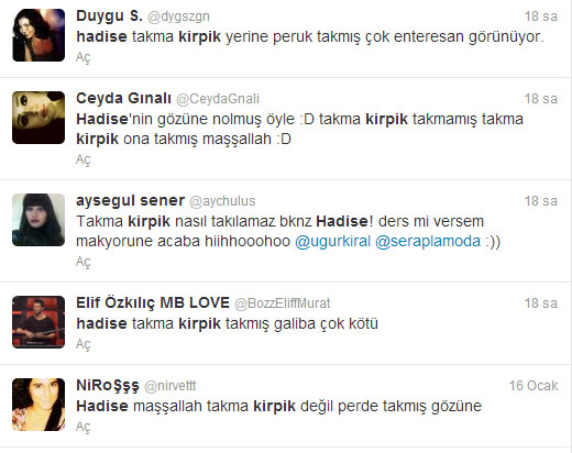 Hadise'nin Kirpikleri Alay Konusu Oldu