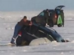 SIBIRYA - Buzda Avlanan Balıkçının Lüks Aracının Batma Anı Kamerada