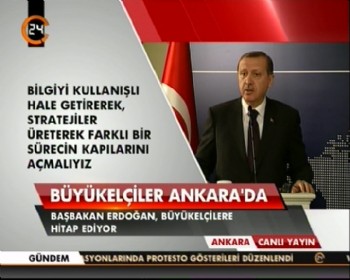 Başbakan Erdoğan'dan büyükelçilere 'Cesur olun' çağrısı