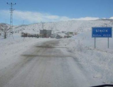 Sincik'te Kar Yağışı 18 Köy Yolunu Kapattı