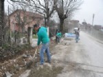 KALDIRIM ÇALIŞMASI - Derbent’te Kaldırım Düzenleme Çalışmaları Devam Ediyor