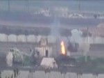 Havaalanı İçindeki Esad Askerlerinin Tankı Böyle Vuruldu
