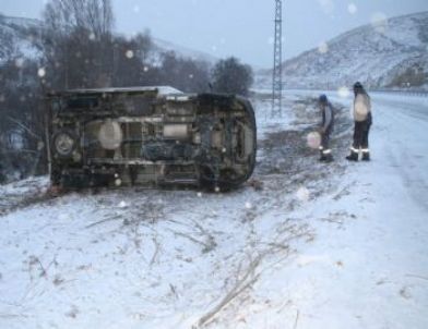 Yozgat’ta Kar, Kazaları Da Beraberinde Getirdi
