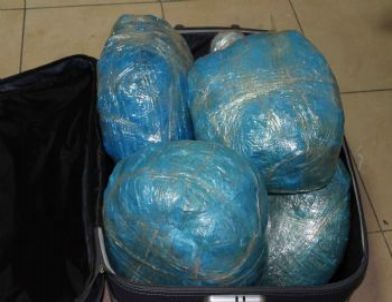 Valizden 13.5 Kilo Esrar Çıktı