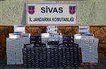 Sivas’ta 5 Bin 870 Paket Kaçak Sigara Ele Geçirildi