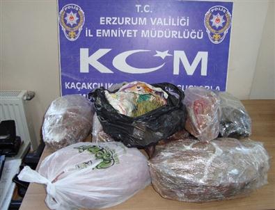 Erzurum'da 31 Kilo 875 Gram Esrar Ele Geçirildi