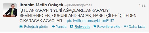 Melih Gökçek'e büyük övgü
