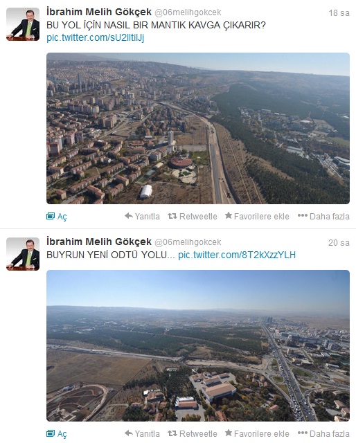 Melih Gökçek: Şu yolun güzelliğine bakın