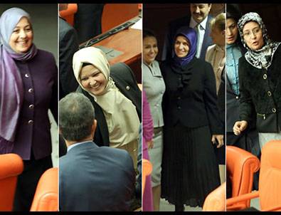 AK Partili vekiller başörtüsü ile Meclis'te