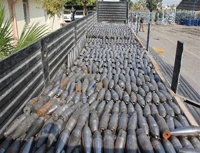 İşte TIR'dan çıkan havan mermisi kovanları