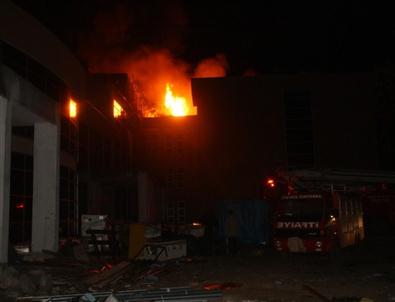 Kemer'in Yeni Devlet Hastanesi Tamamlanmadan Yangın Çıktı