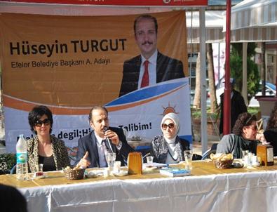 Ak Parti Efeler Belediye Başkan Aday Adayı Turgut, Hanımlarla Bir Araya Geldi