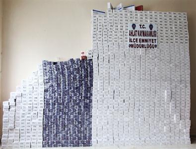 Ahlat’ta 11 Bin 954 Paket Kaçak Sigara Ele Geçirildi