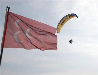 Paramotorlu Tanıtım Dikkat Çekti