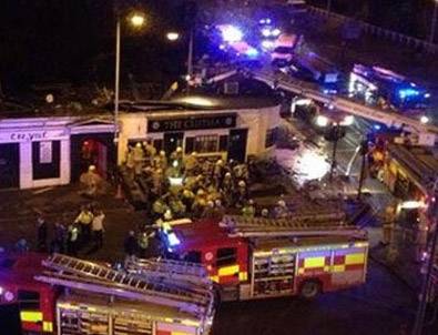 Helikopter barın üstüne düştü