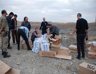Adıyaman'da 14 Bin Paket Kaçak Sigara İmha Edildi