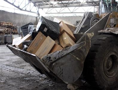 Kaçak Sigaralar Böyle İmha Ediliyor