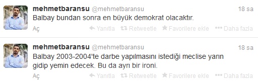 Mehmet Baransu'dan Mustafa Balbay yorumu