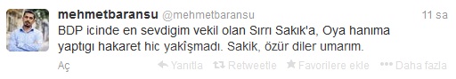 Mehmet Baransu: Sırrı Sakık'a hiç yakışmadı