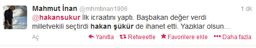 Hakan Şükür'e tepki yağdı