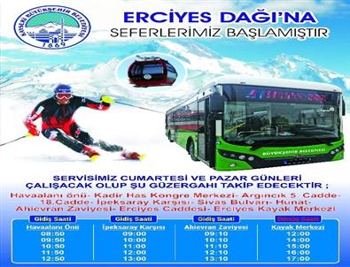 Erciyes'e Otobüs Seferleri Başlıyor