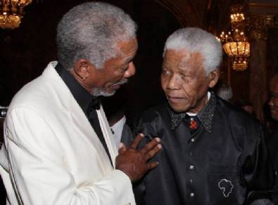 Mandela afişinde Morgan Freeman