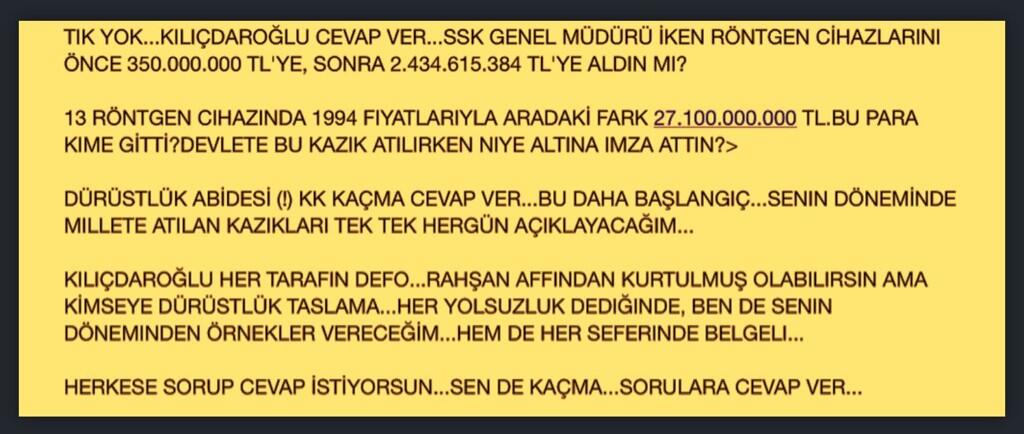 Gökçek: Kılıçdaroğlu kaçma cevap ver