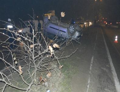 Yayaya Çarpmamak İçin Direksiyonu Kırınca Takla Attı